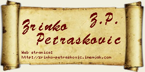 Zrinko Petrašković vizit kartica